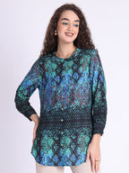 Green Snake Button Down Shirt