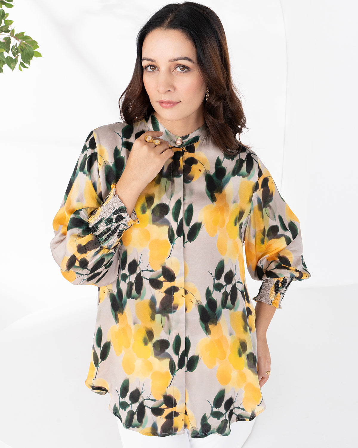 Mustard Swank Resin Shirt
