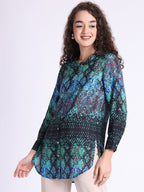 Green Snake Button Down Shirt