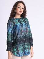 Green Snake Button Down Shirt