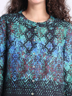 Green Snake Button Down Shirt