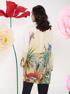 Yellow Jirafa Conceal Button Shirt