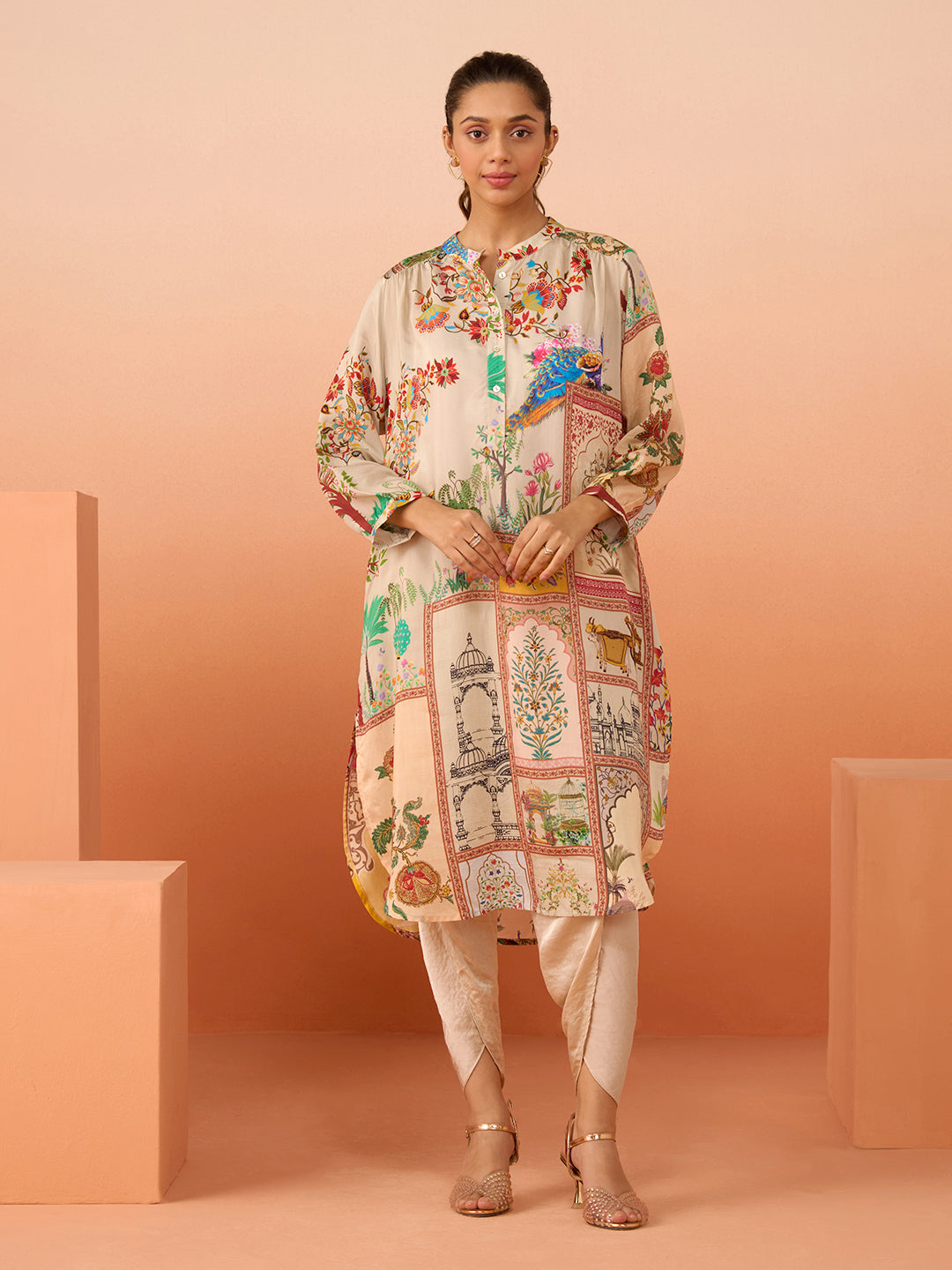 Baag Beige Gather Tunic
