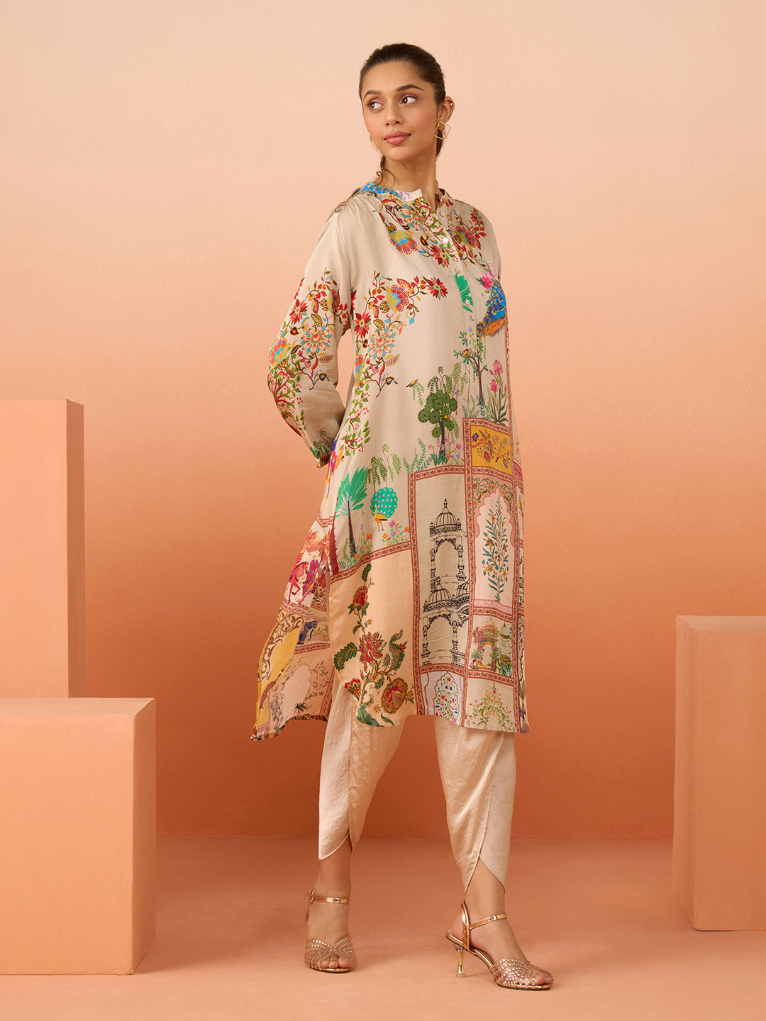 Baag Beige Gather Tunic