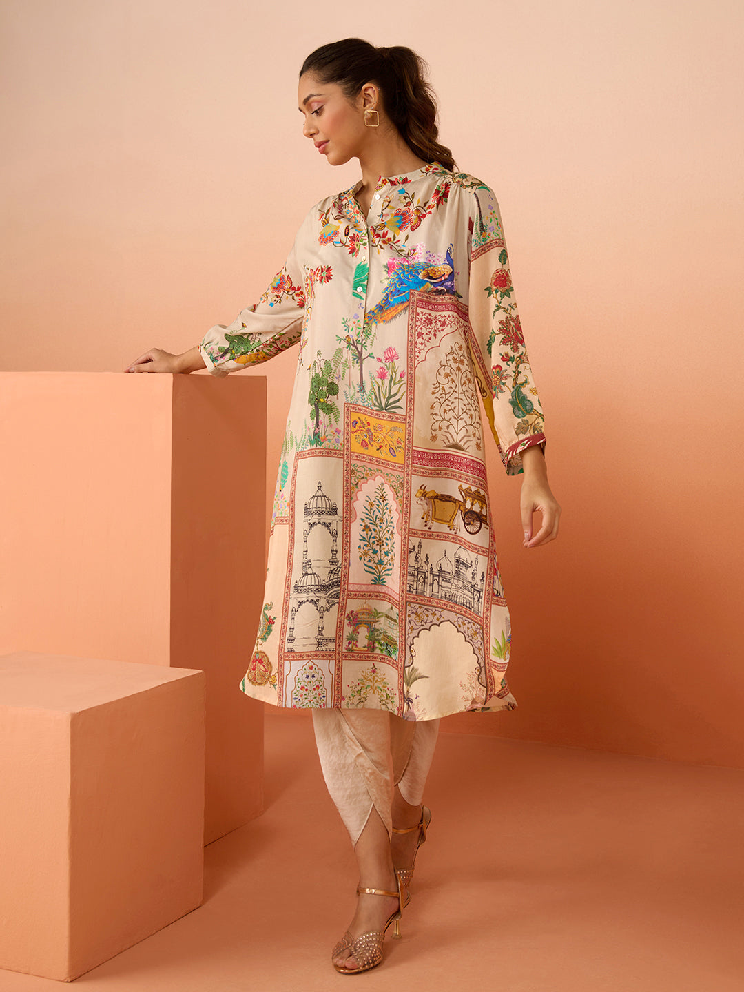 Baag Beige Gather Tunic