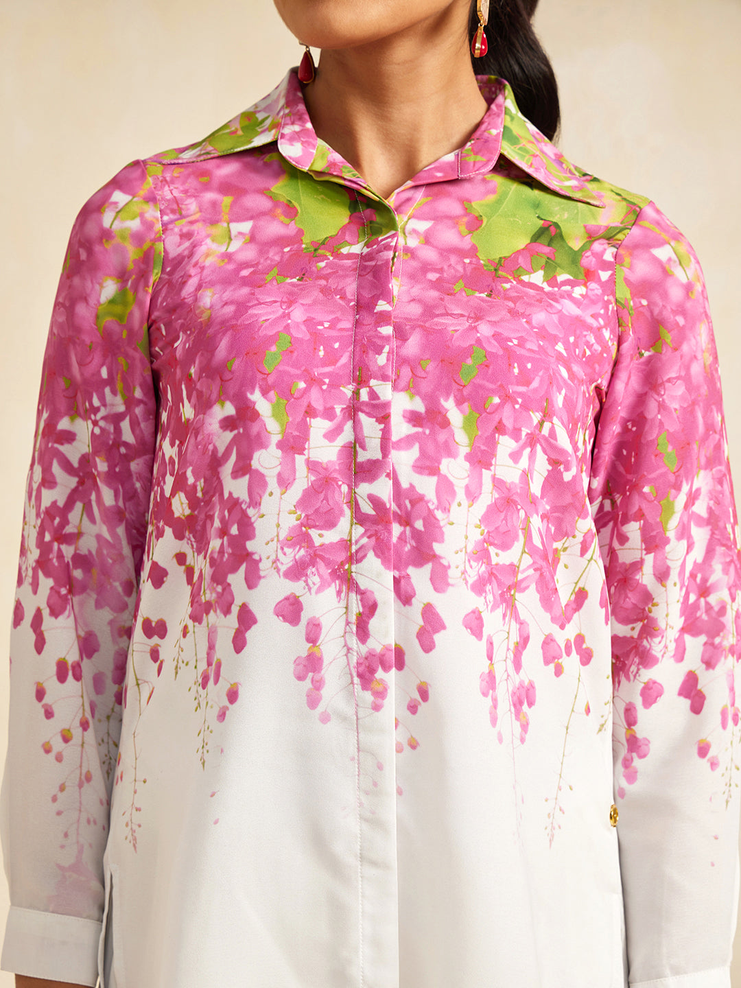 Pink Amaltas Crystalline Shirt