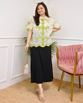 Green Bow Bliss Diamond Threaded Shirt