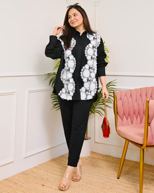 Black Opéra Luxe Lace Shirt