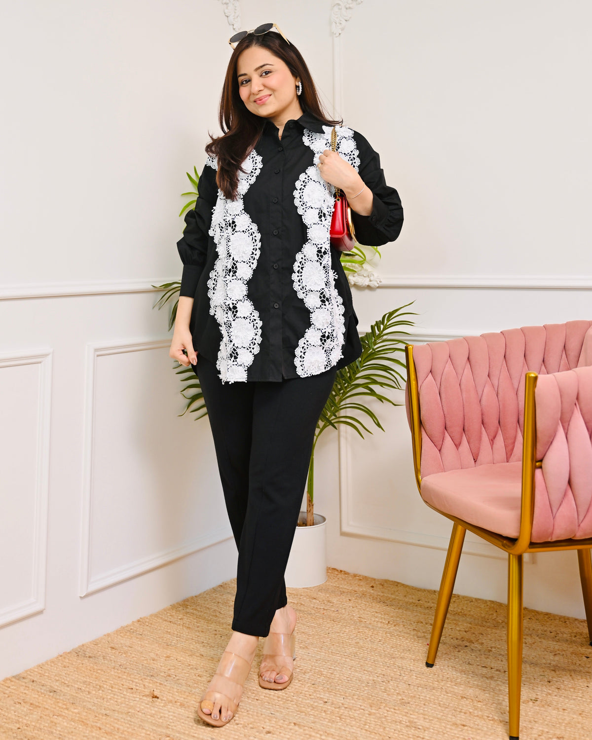 Black Opéra Luxe Lace Shirt