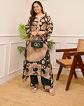 Black Midnight Kalamkari Muslin Kurta Set