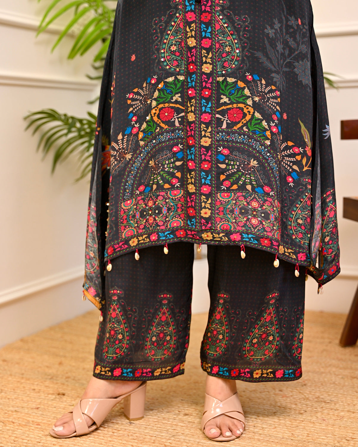 Neel-e-Raat Crepe Digital Printed Festive Co-ord