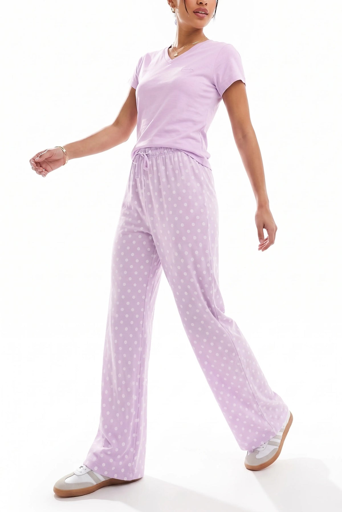 Polka Dot Printed Cotton Pyjama