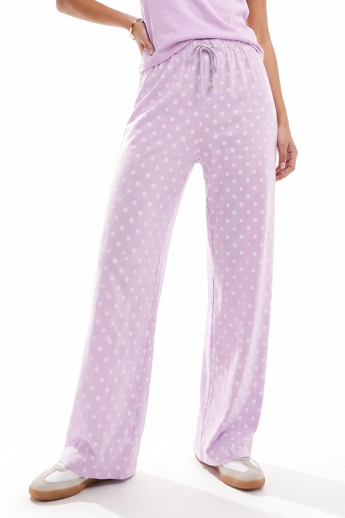 Polka Dot Printed Cotton Pyjama