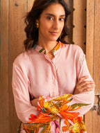 Avery Pink Conceal Button Shirt