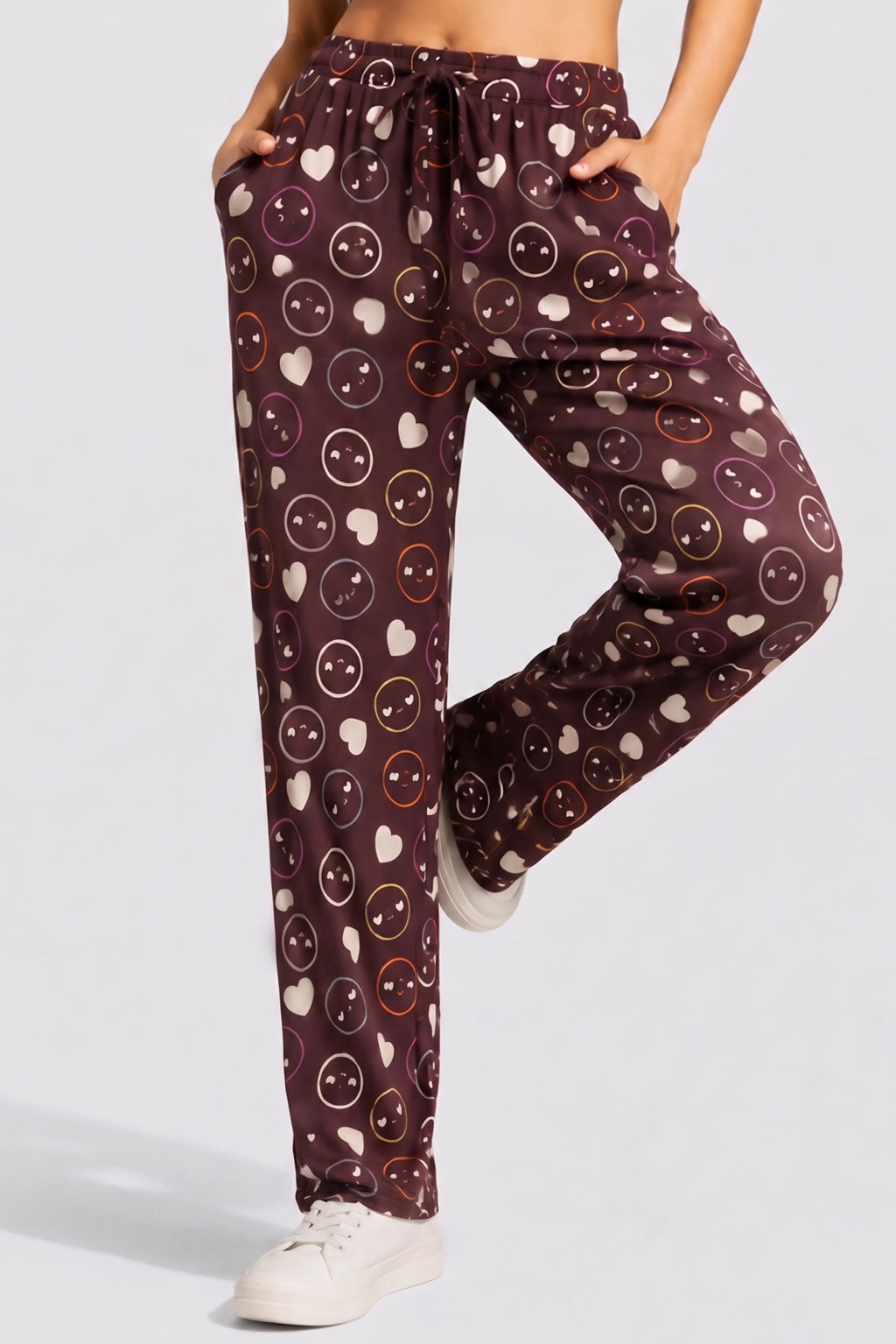 Smile & Hearts Printed Cotton Pyjama