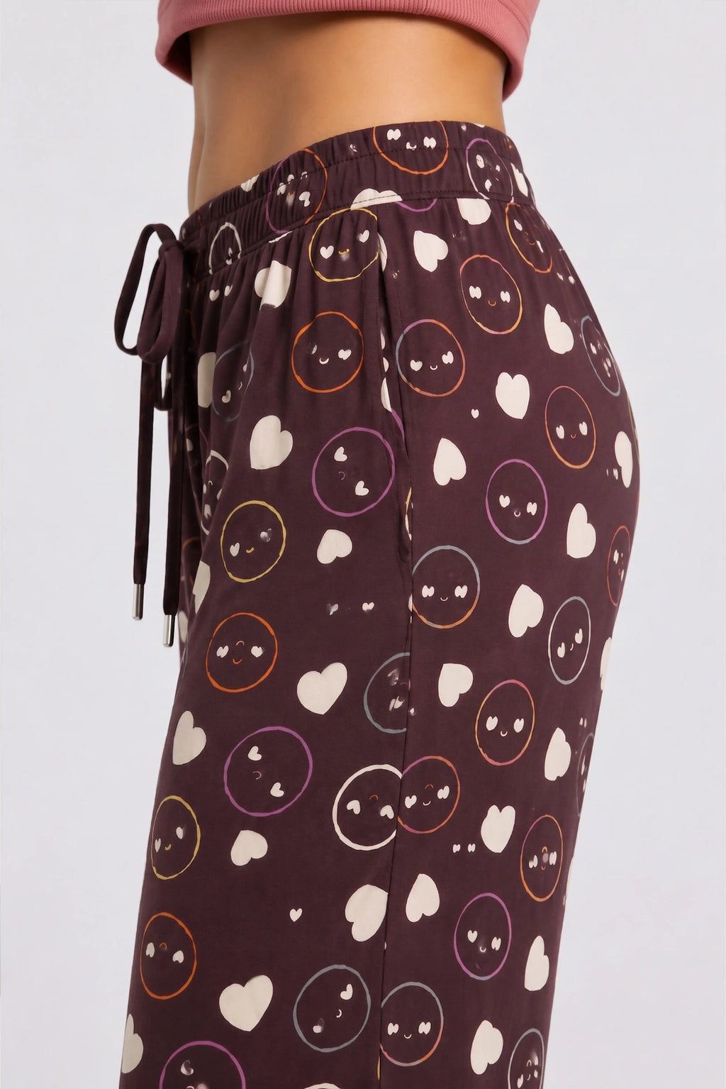 Smile & Hearts Printed Cotton Pyjama