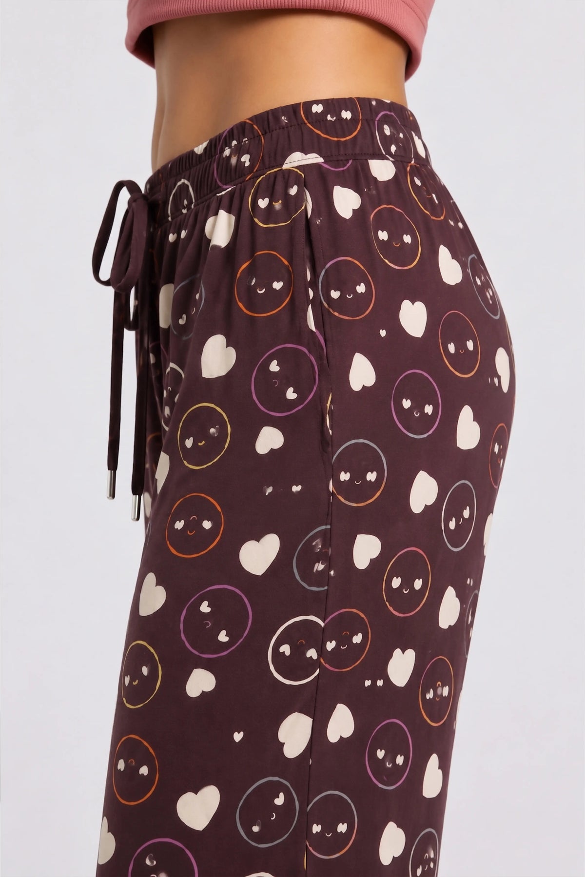 Smile & Hearts Printed Cotton Pyjama