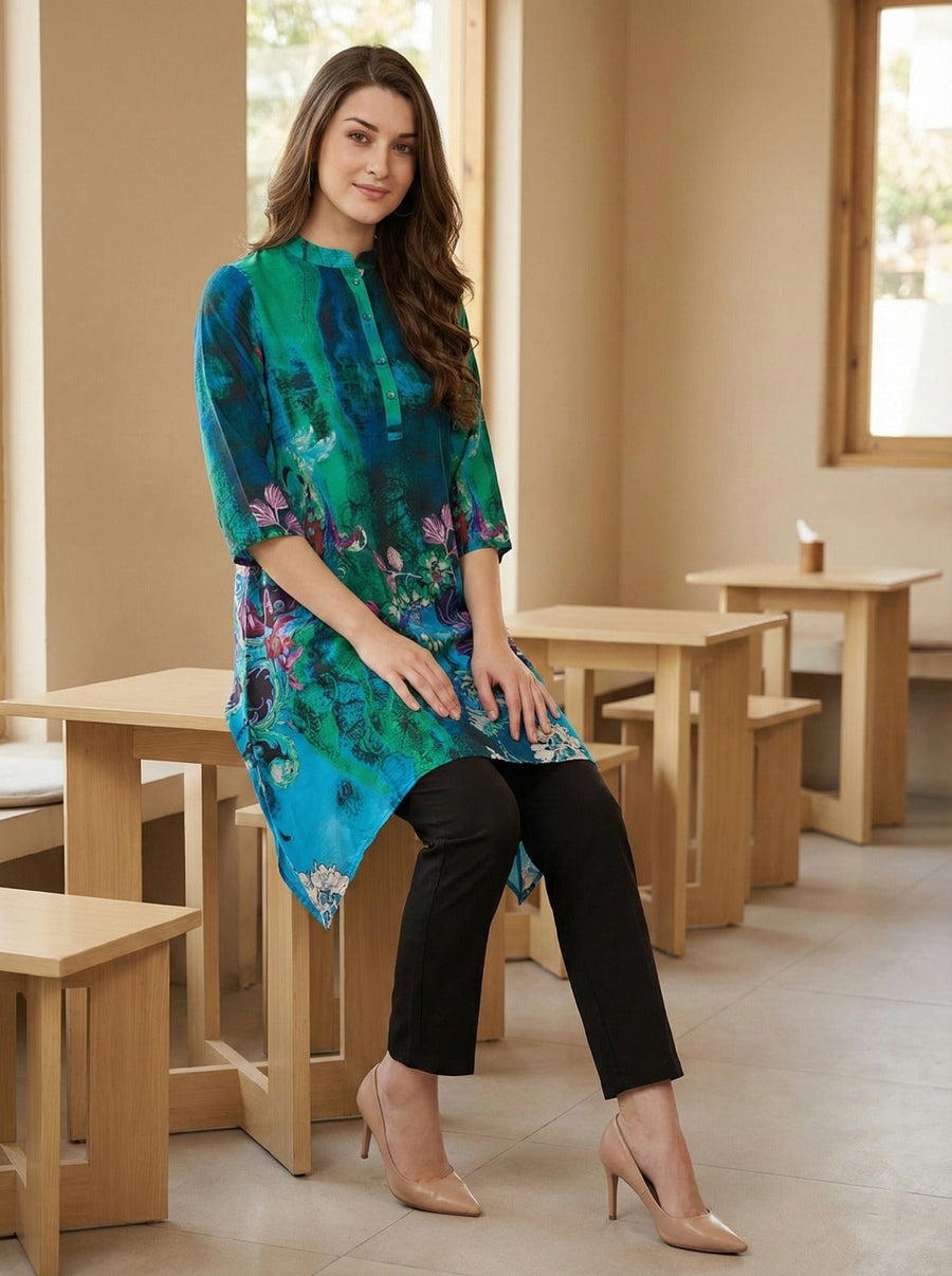 Blue Macaw Kaftan