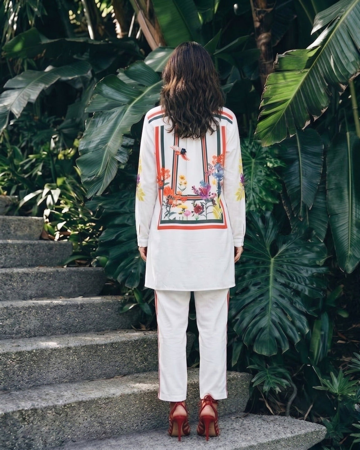 White Wedge Concealed Button Shirt