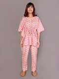 Pink Printed Cotton Nightwear- Set of 2