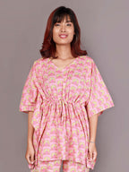Pink Printed Cotton Nightwear- Set of 2
