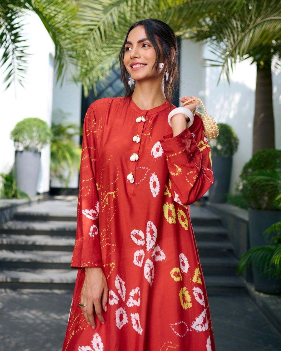 Red Kanji Sue Tunic