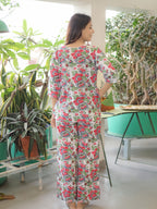 Multicolor Hand Block Printed Cotton Nightwear - Set of 2